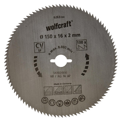 Tarcze do piły tarczowej do cienkich cięć Wolfcraft 190 x 16 mm 100 zębów