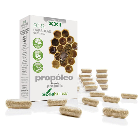30-S Propolis mit verzögerter Freisetzung Soria Natural 30 Kapseln