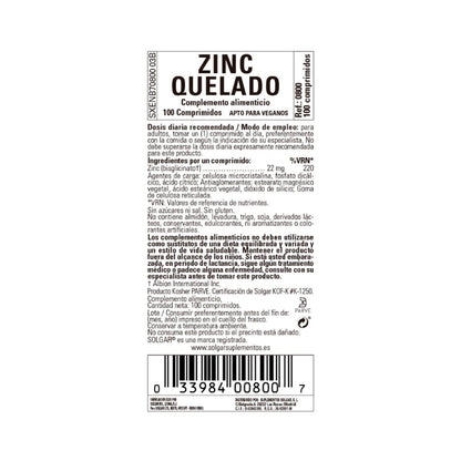 Zink-Chelat 100 Tabletten à 22 mg Solgar