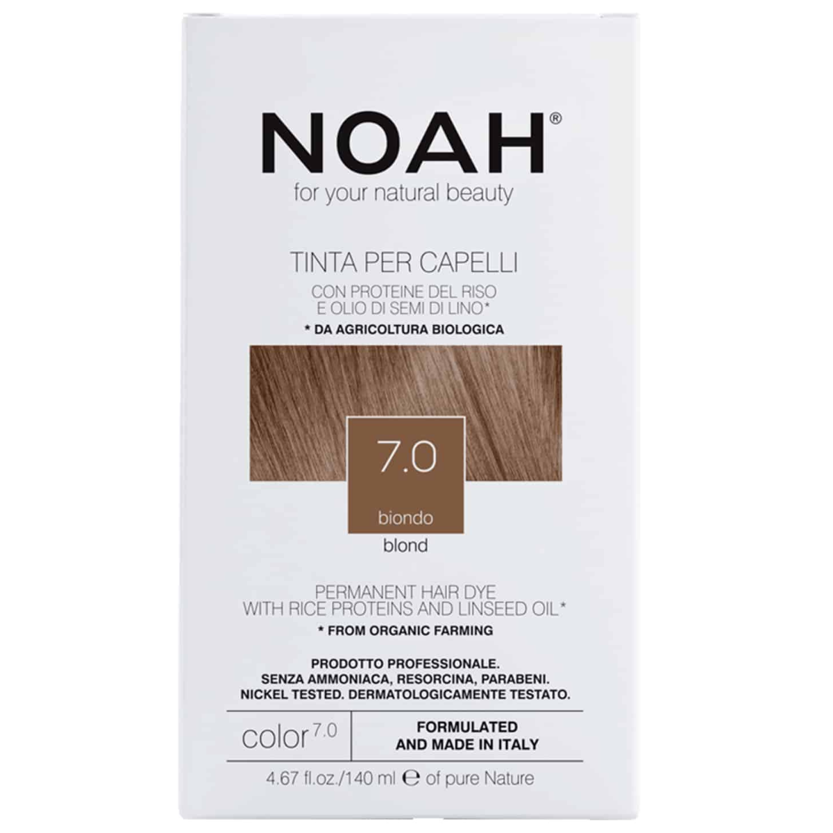 Tinta per capelli bionda Noah 140 ml (7.0)