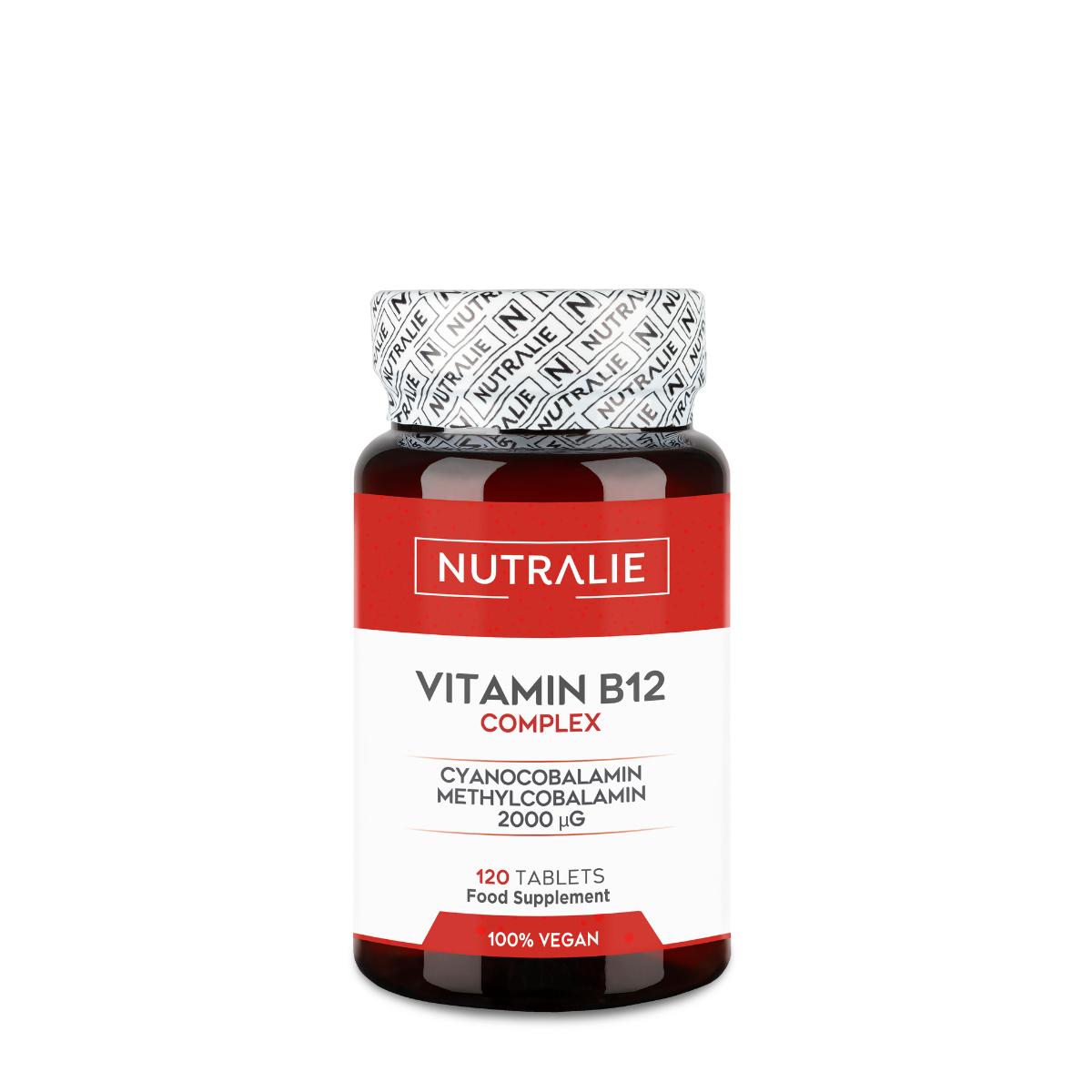 Vitamin B12 Complex 2000 mcg Trötthet Nutralie 120 tabletter