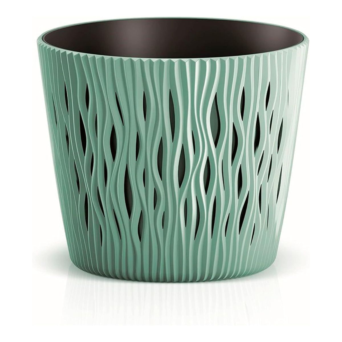 Pot Duna avec insert turquoise D 22 x 19