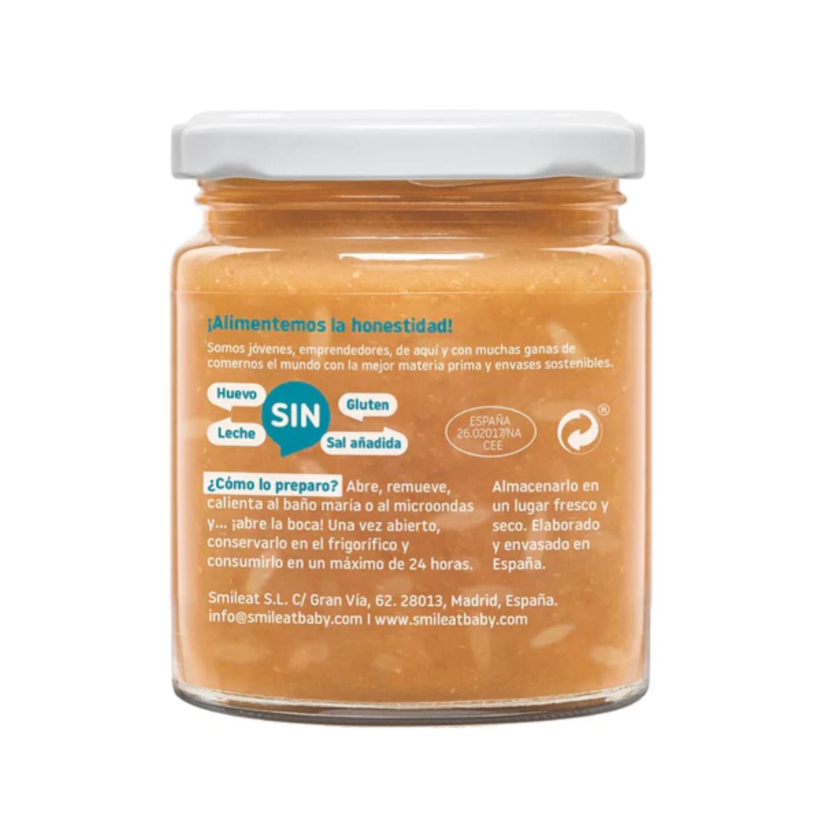 Pack de 3 petits pots de riz complet au saumon et petits pois ECO CA CHI TOS 230 g, Smileat