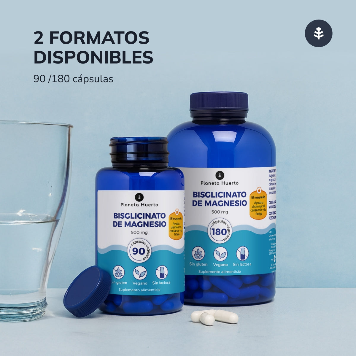 Magnesium Bisglycinat 500 mg Planeta Huerto 180 Kapseln