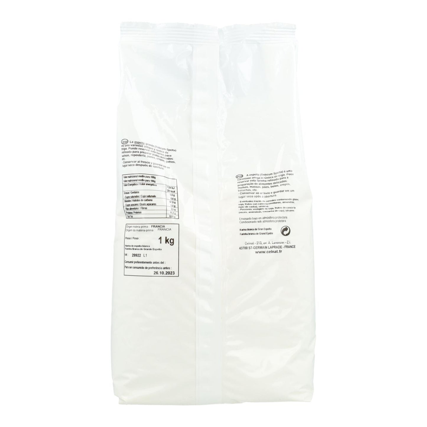 Celnat Weißes Dinkelmehl 1 kg