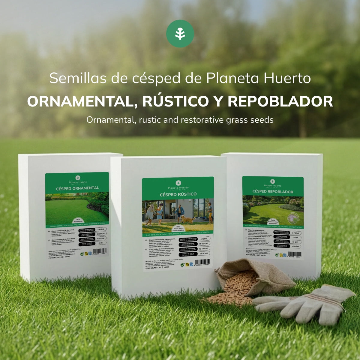 Repopulerande gräsfrön Planeta Huerto 1 kg