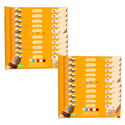 20-pack fyllda waffelstänger 30 g ECO Smileat