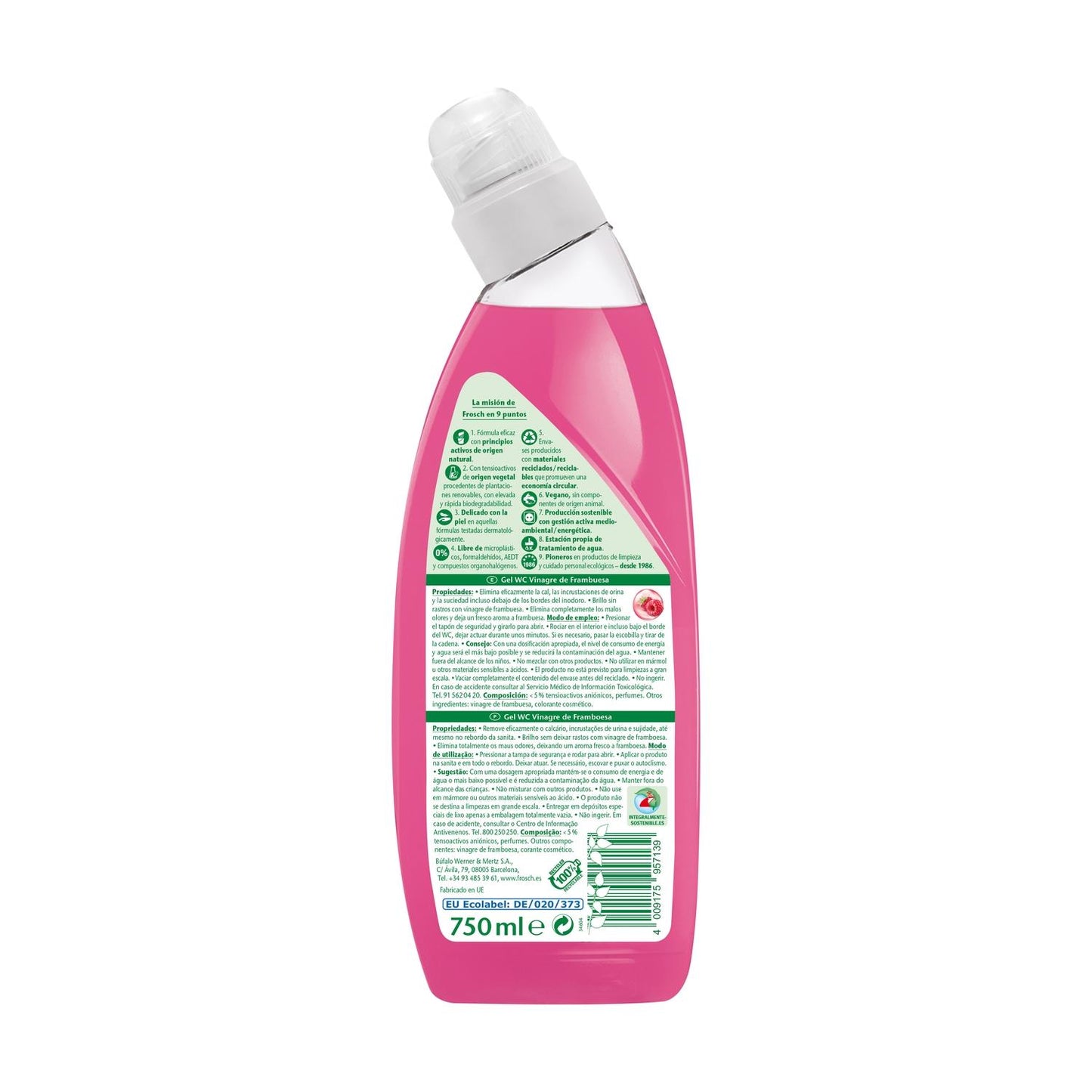 Frosch Himbeeressig Toilettengel 750 ml