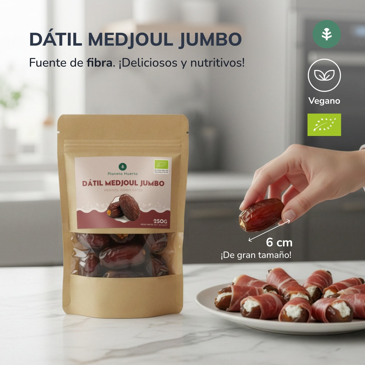Bio-Jumbo-Medjoul-Datteln von Planeta Huerto 500 g