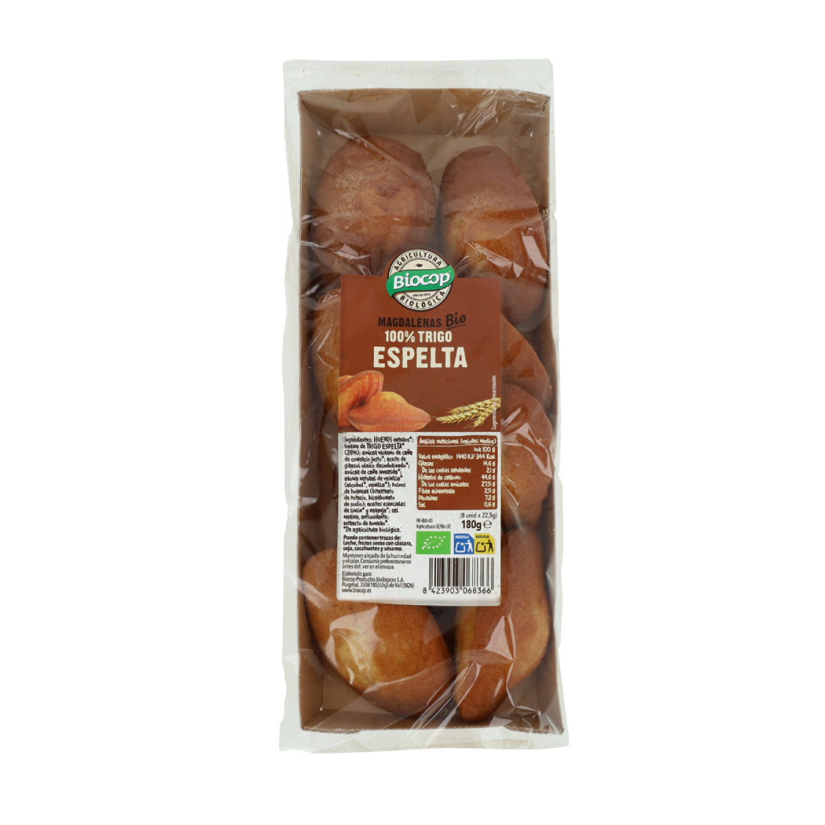 Madeleines 100 % blé d'épeautre Biocop 180 g