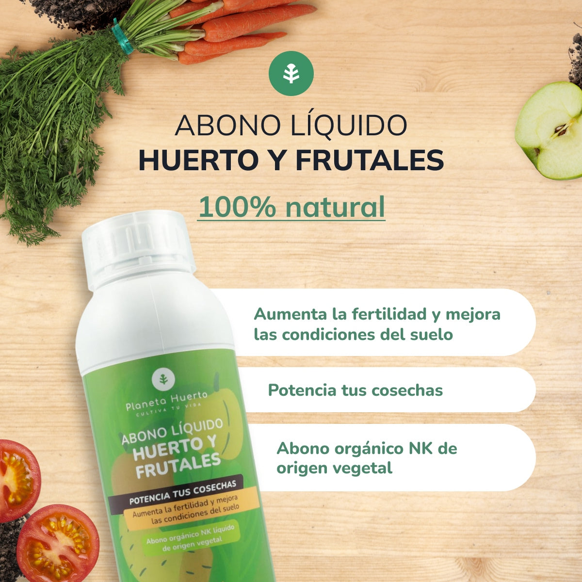 Engrais liquide pour vergers et arbres fruitiers Planeta Huerto 1 l
