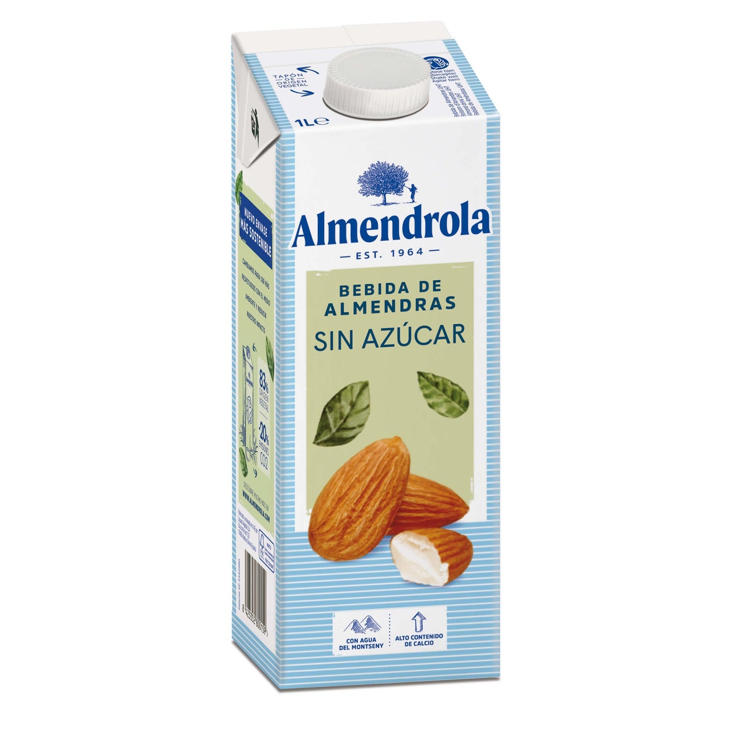 Packung mit 6 Einheiten Almendrola zuckerfreies Mandelgetränk 1 l