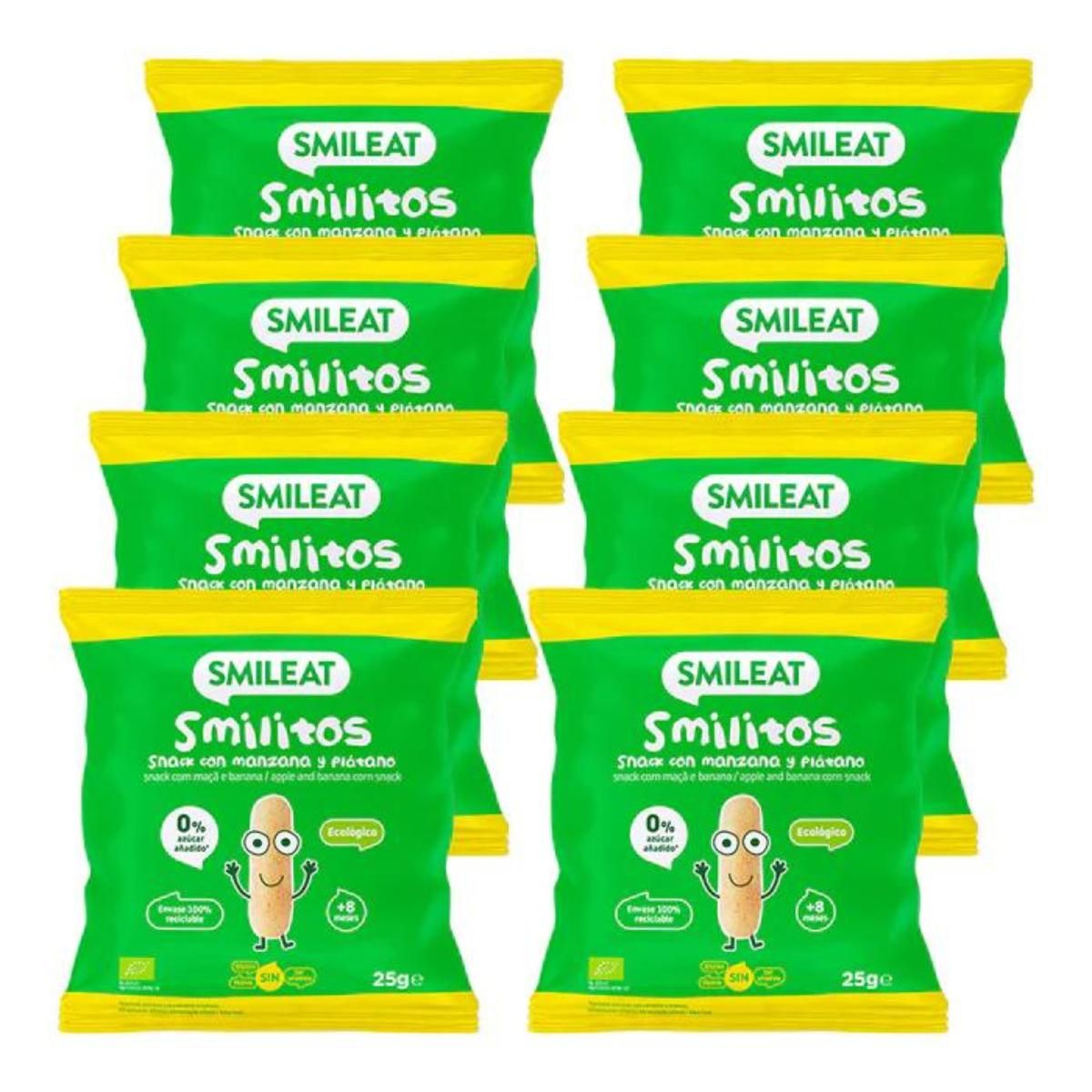 Pack 8 x Smilitos pomme et banane Smileat 25 g