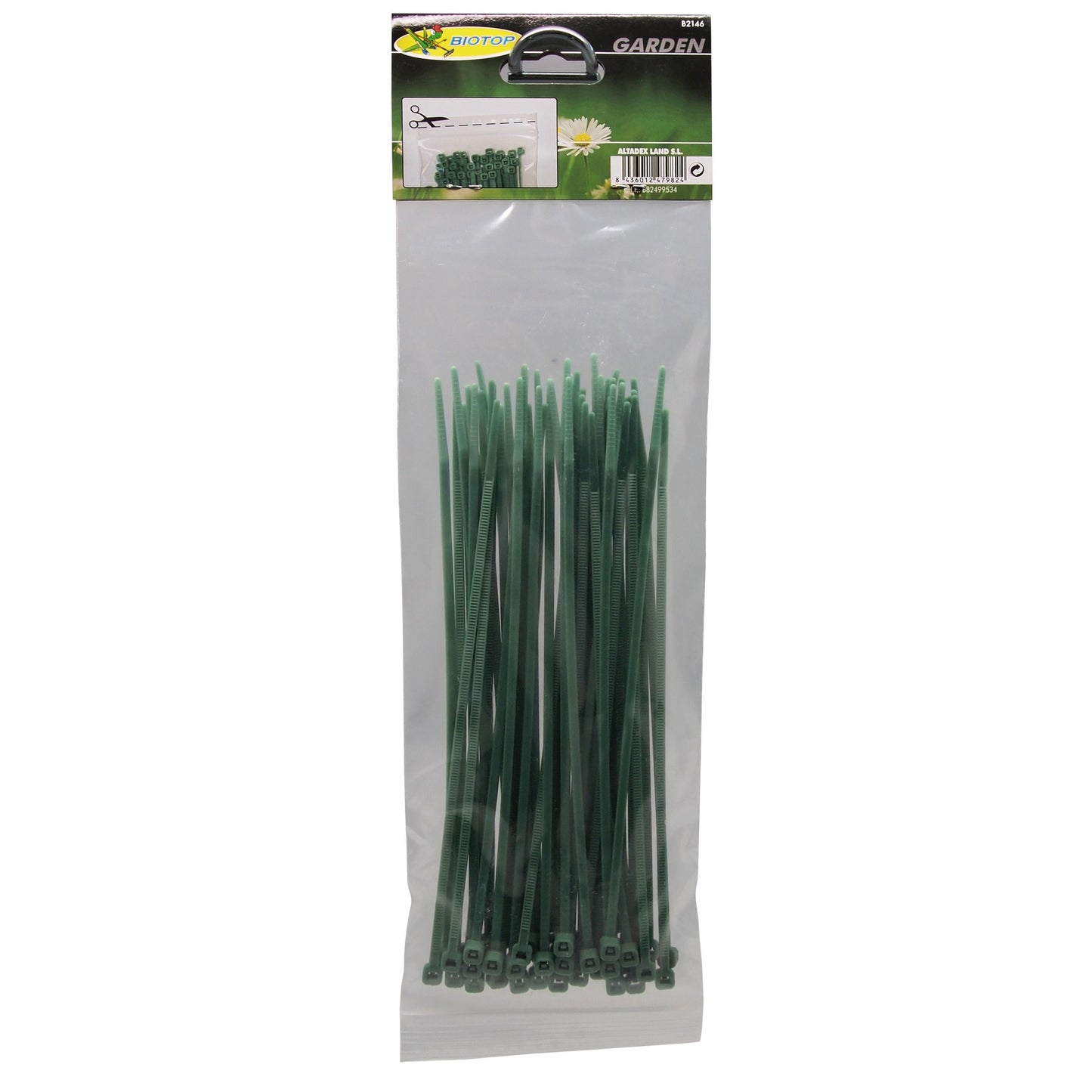 Bridas de sujeción marrón 20cm 50uds Biotop