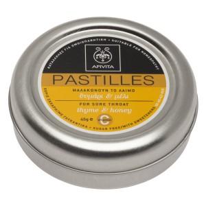 Pastilles pour le mal de gorge Miel et thym Apivita 45 g