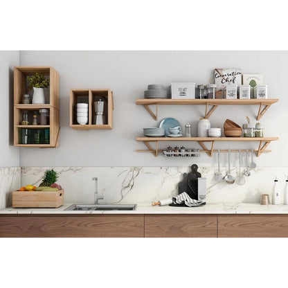 Triangle wall shelf 90x25 cm