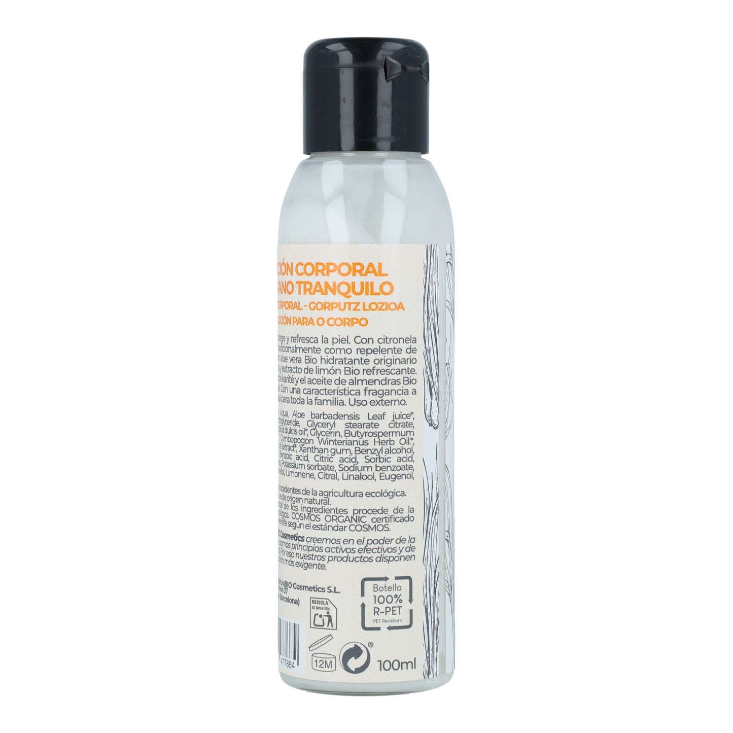 Kroppslotion med citronella, NaturaBIO 100 ml