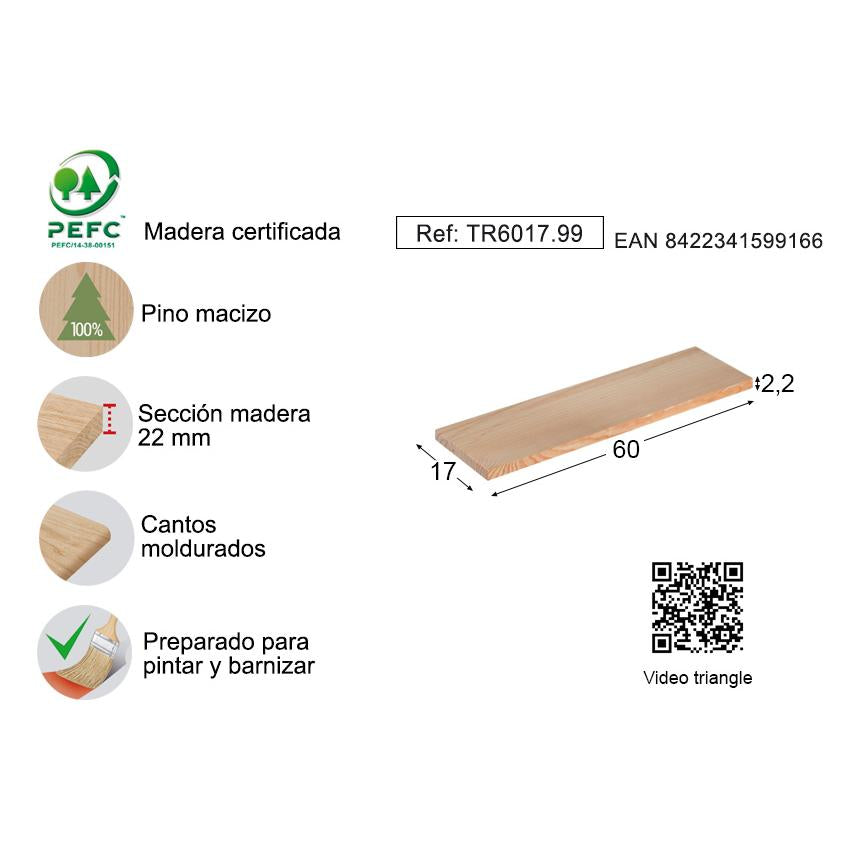 Półka ścienna Triangle 90x17 cm