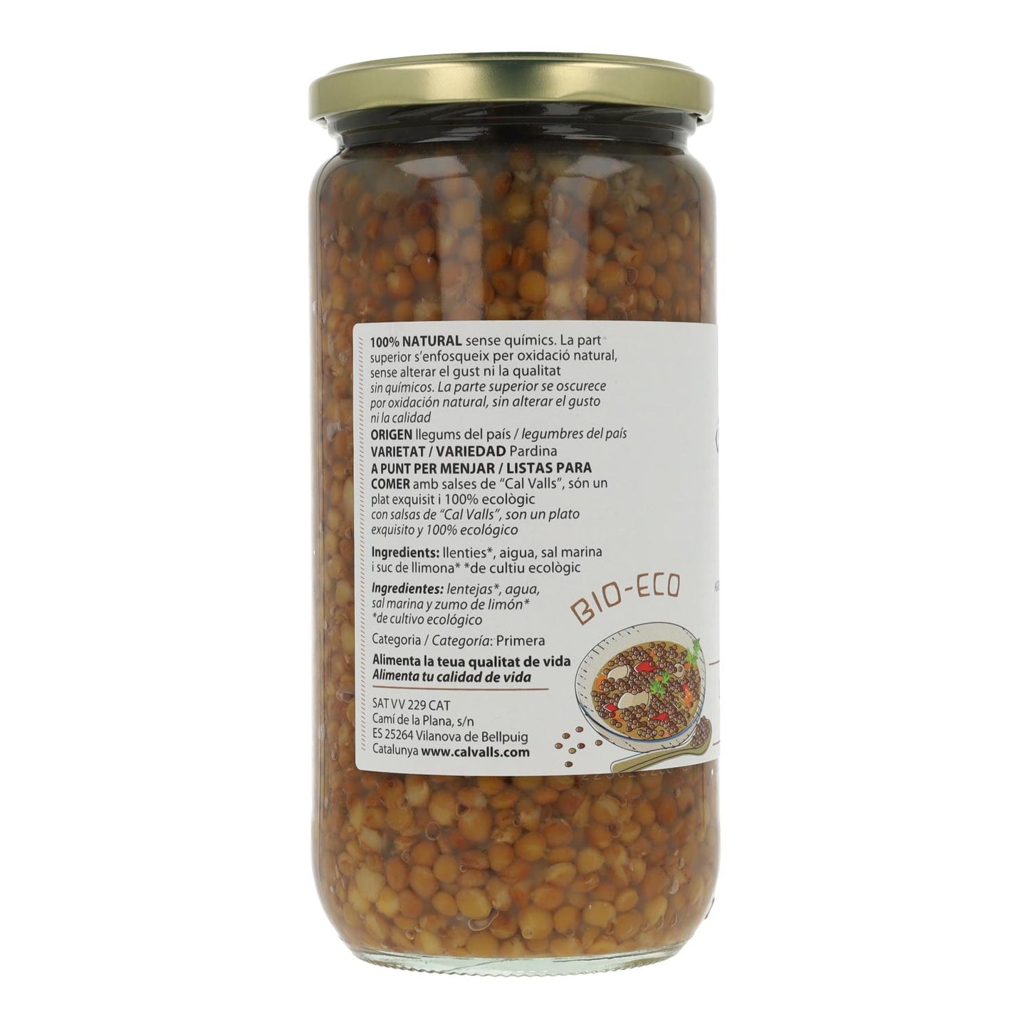 Cal Valls Bio-gekochte Linsen 500 g