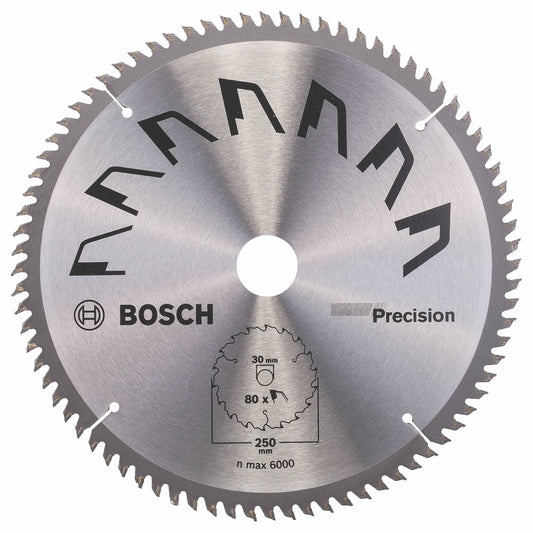 Bosch precisieschijf voor cirkelzaag 250 x 30 mm 80 tanden