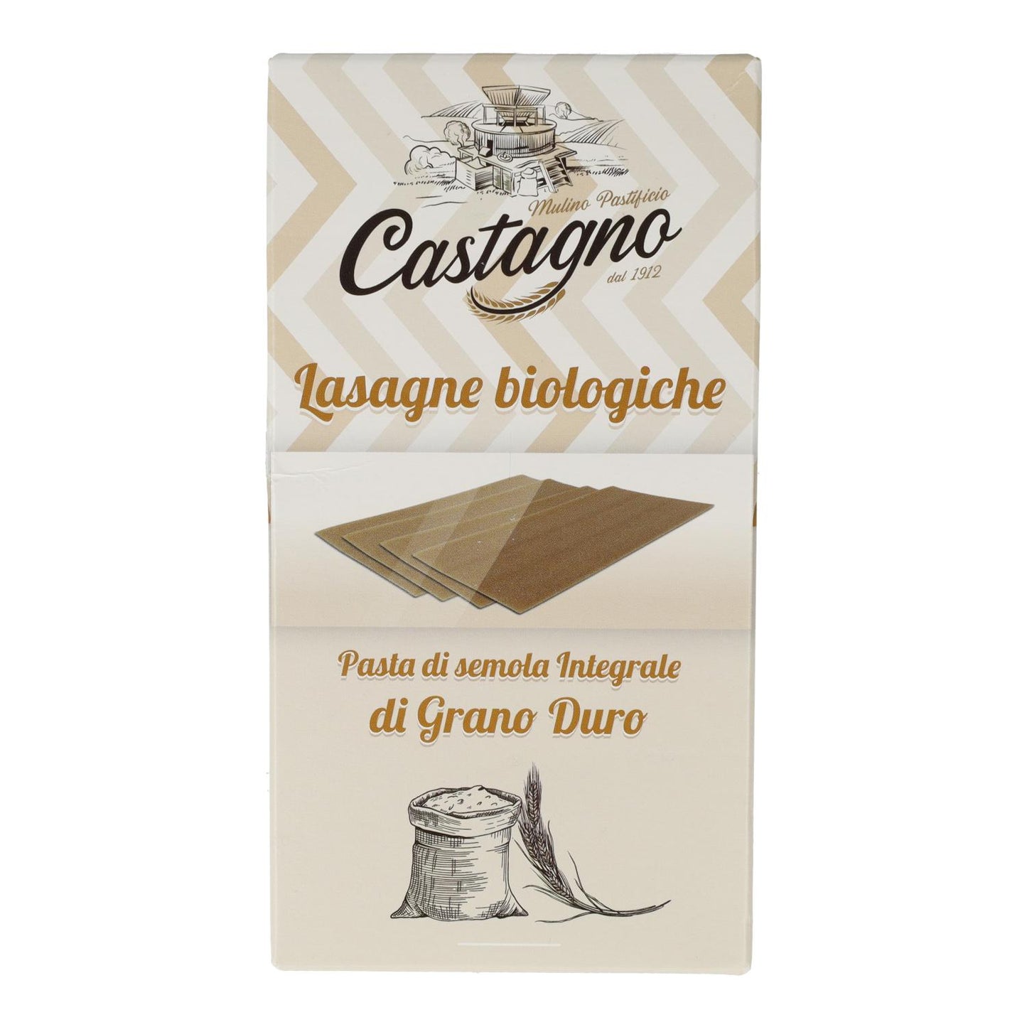 Lasagnebladen van volkoren tarwe ECO Castagno 500  g