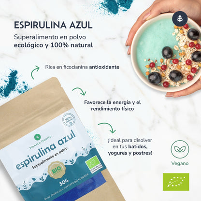 Blaue Spirulina Planeta Huerto 30gr