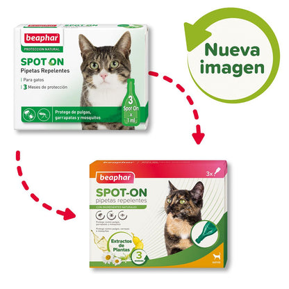 Natural anti-parasite repellent pipettes for cats 3x1 ml