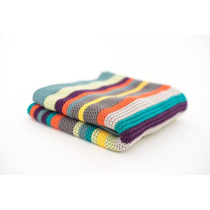 Copertina per neonati in maglia CoZee 100% cotone Tutti Bambini Multicolour Stripes
