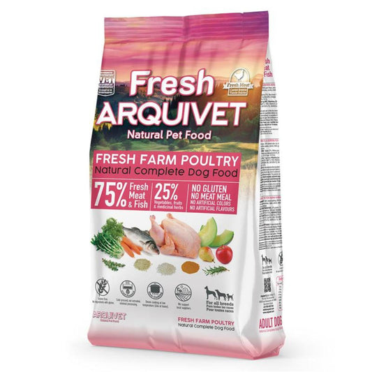 Fresh Farm Poultry Arquivet Aliment complet semi-humide pour chiens 2,5 kg