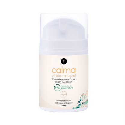 Crema idratante viso all'argan e cotone Planeta Huerto 50 ml