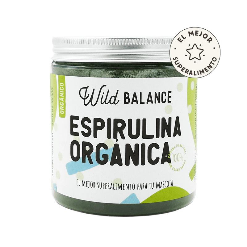 Organisk spirulina, naturligt kosttillskott för husdjur, Wild Balance, 100 g