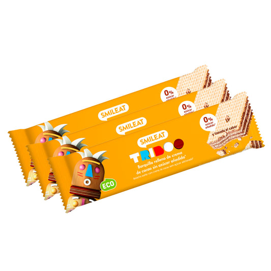 Pack of 3x 30g ECO Smileat filled wafer sticks