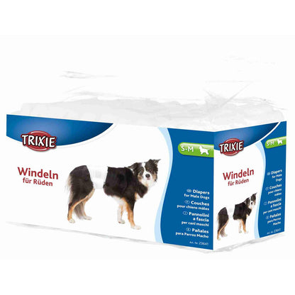 Trixie 12 Hundewindeln für Rüden S-M 30-46 cm