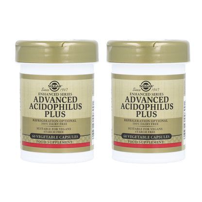 2-pack Acidophilus plus advanced Solgar 60 vegetabiliska kapslar