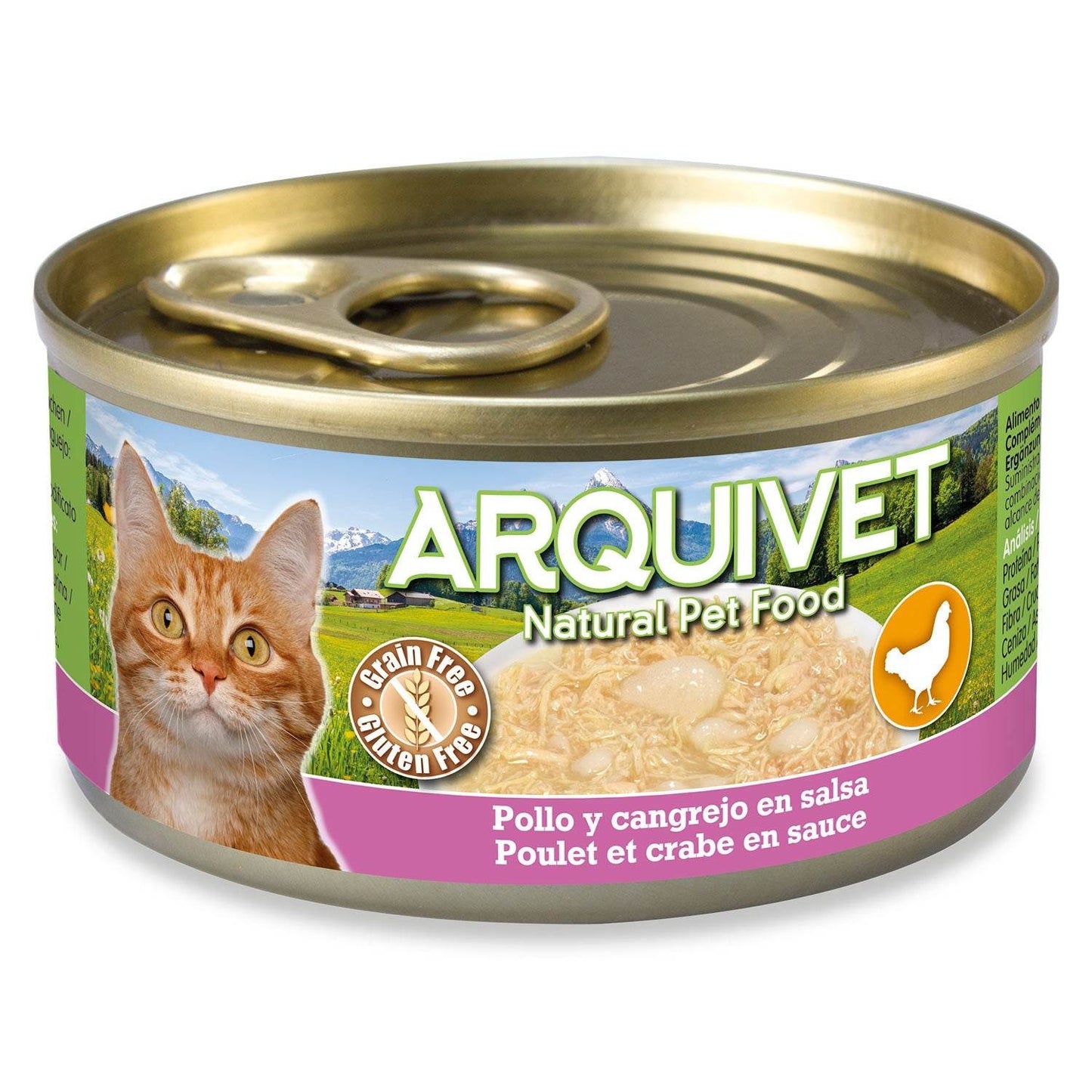 Huhn und Krabben in Sauce Arquivet 80 g Nassfutter für Katzen