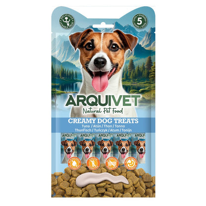 Flüssiger Snack Creamy für Hunde mit Thunfisch Arquivet (5 Beutel à 15 g)