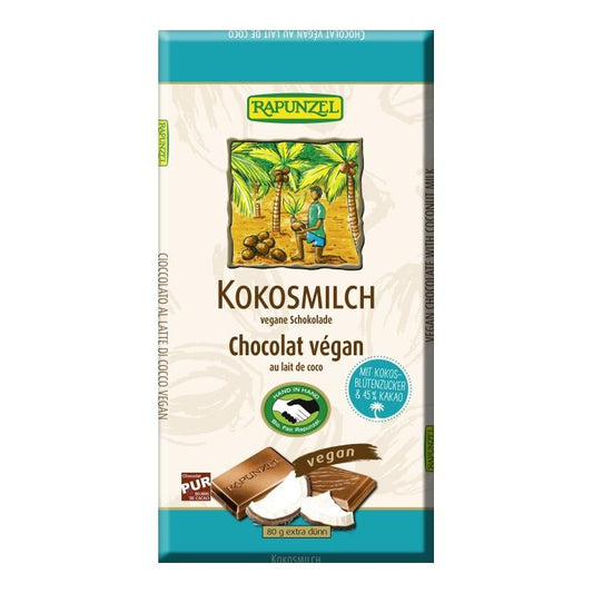 Rapunzel Milchschokoladen-Kokosnuss-Tafel 80g