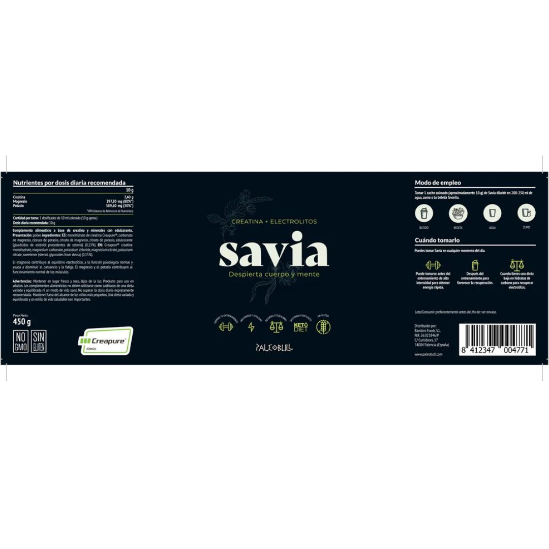 Kreatin + elektrolyter Savia pulver Paleobull 450 g