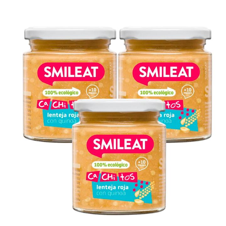 Pack de 3 petits pots de lentilles au quinoa bio CA CHI TOS Smileat 230 g