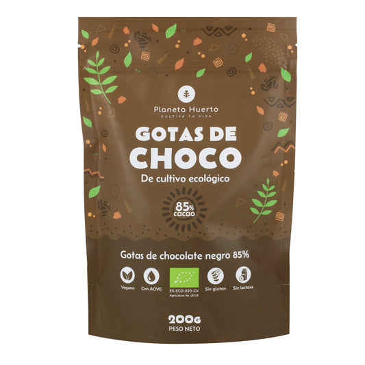 Schokoladentropfen 85% Kakao ECO Planeta Huerto 200 g