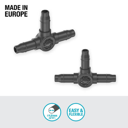 4.6 mm (3/16") T-piece x10 Gardena Microdripsystem