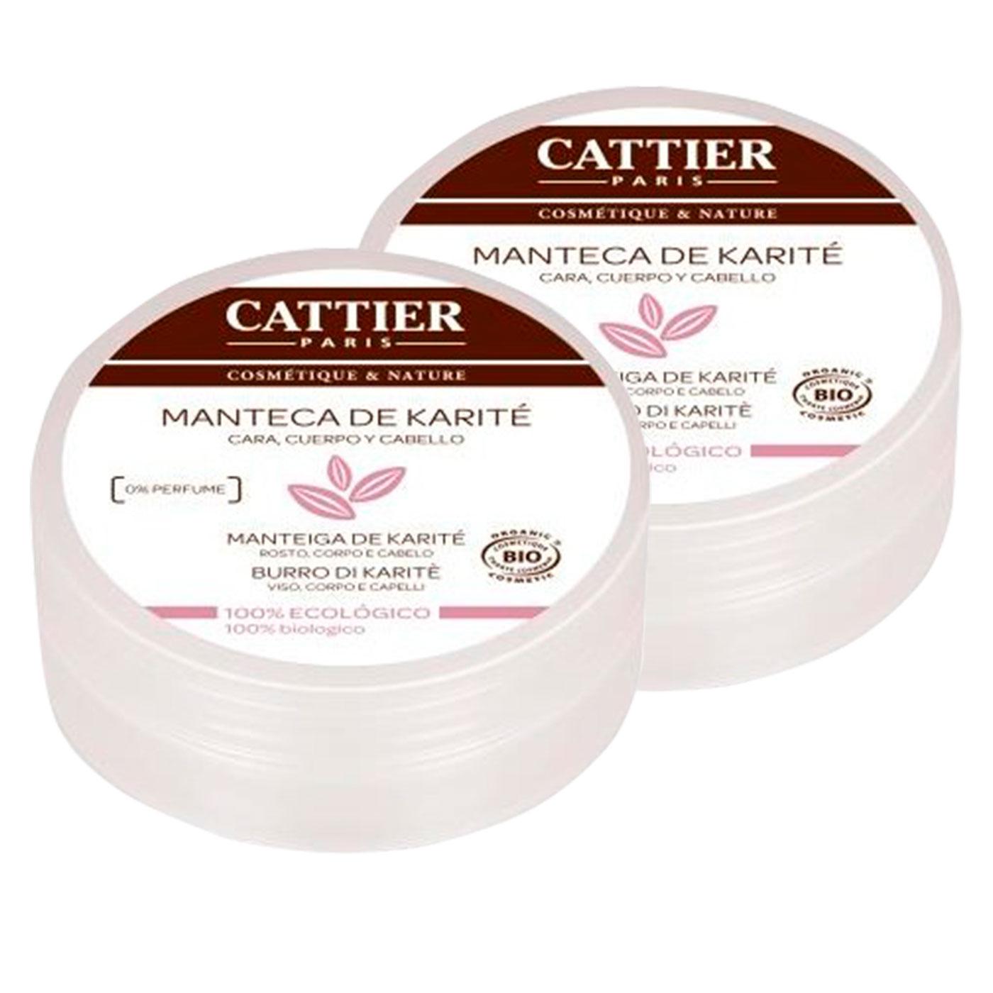 2-pack ekologisk sheasmör Cattier 100 g
