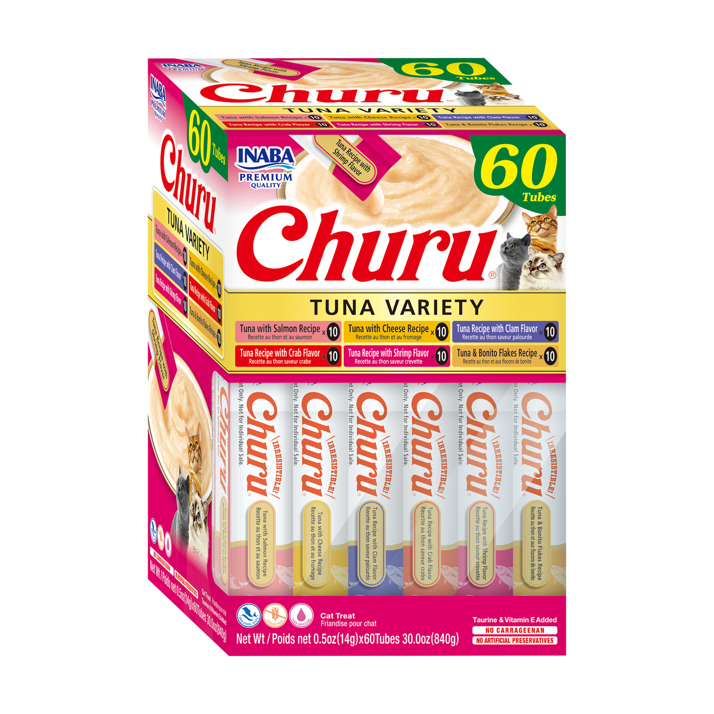 Churu Thunfischvariationen Cremiger Snack für Katzen 60 x 14 g