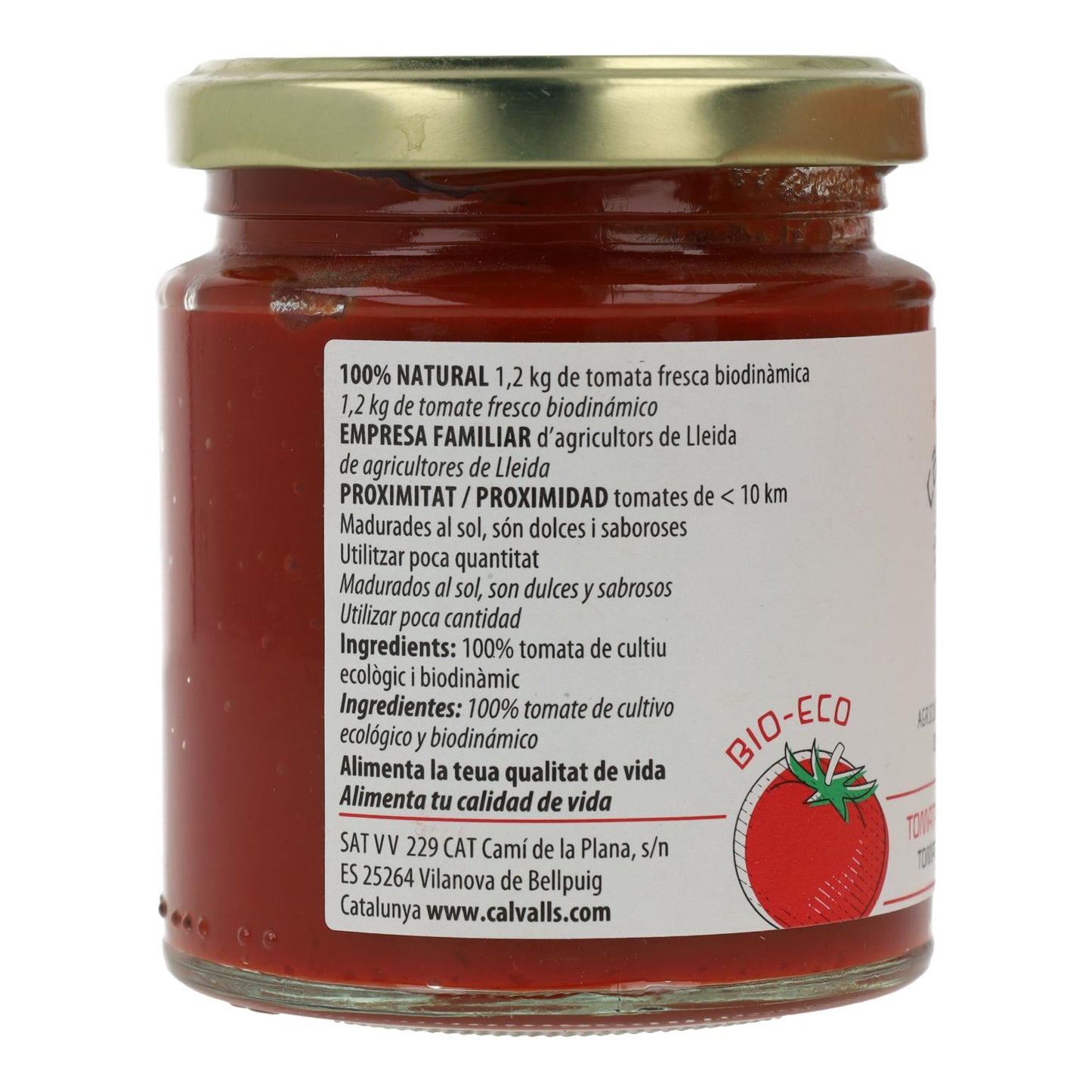 Tomatenkonzentrat ECO Cal Valls, 250 g