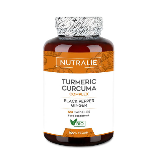 Nutralie Kurkuma Complex + Gember en Zwarte Peper Biologisch 120 capsules