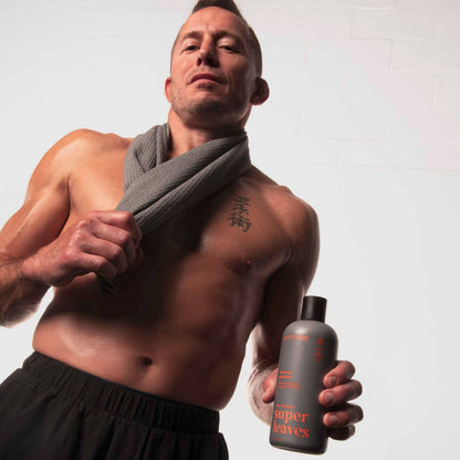 Super leaves men Gel doccia - Patchouli e bourbon, Attitude, 415 ml