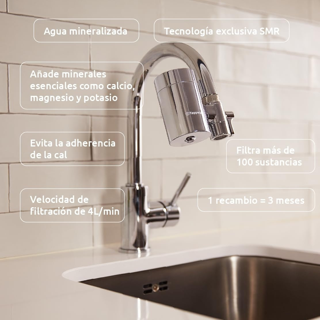 Pack annuel Filtre pour robinet EcoPro Chrome SMR Tappwater