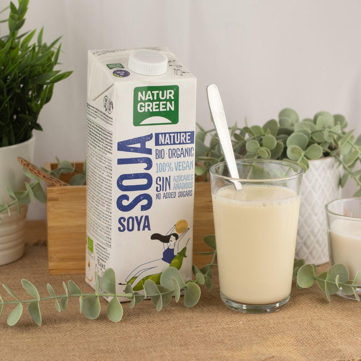 6er-Pack NaturGreen Bio-Sojagetränk ohne Zucker 1 l