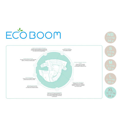 Pure Premium ECO BOOM T5/XL bambublöjor (12 till 17 kg) 28 st.