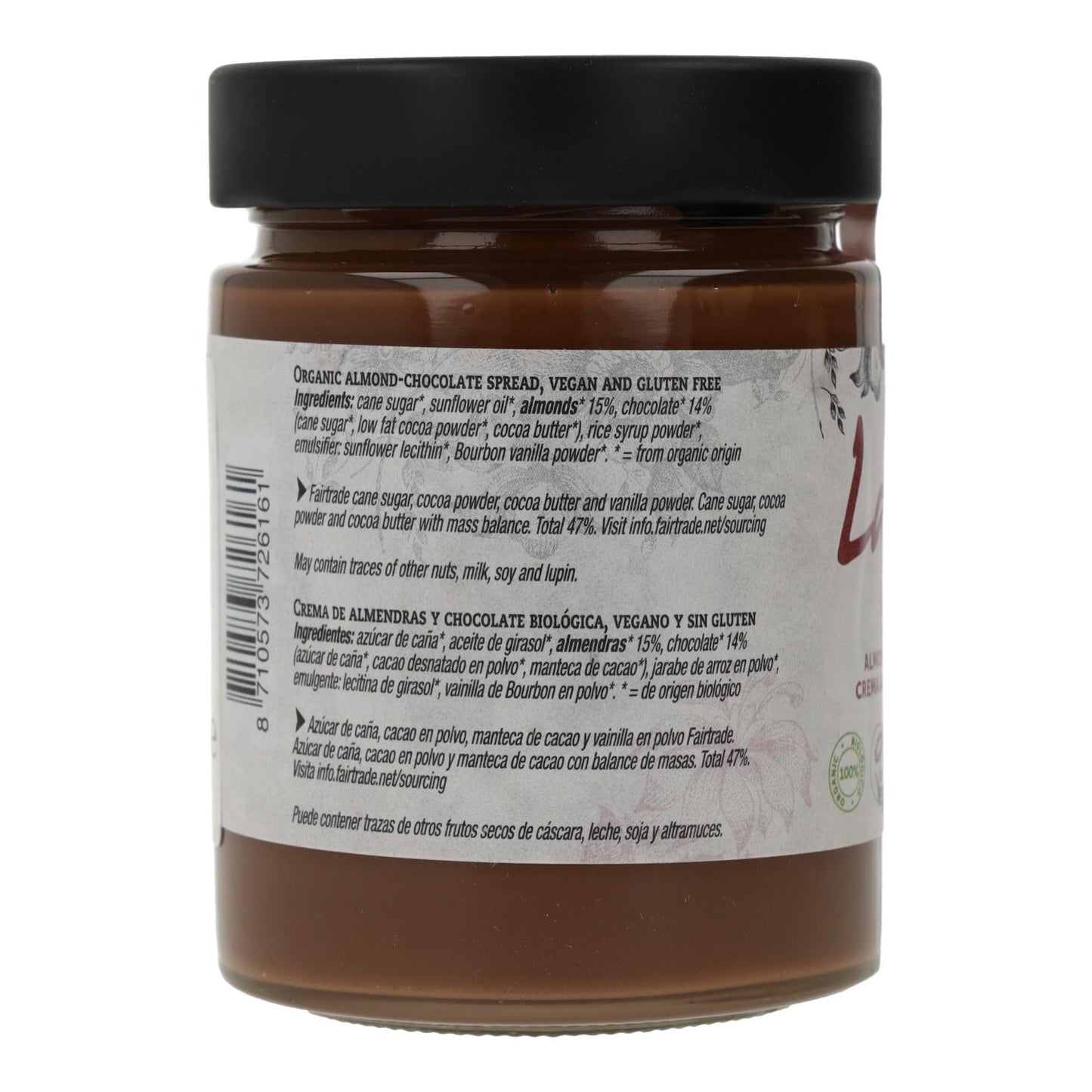 Vegane Schokoladen-Mandelcreme La Vida Vegan, 270 g